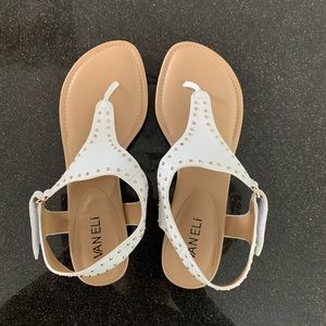 Vaneli sandals white never worn